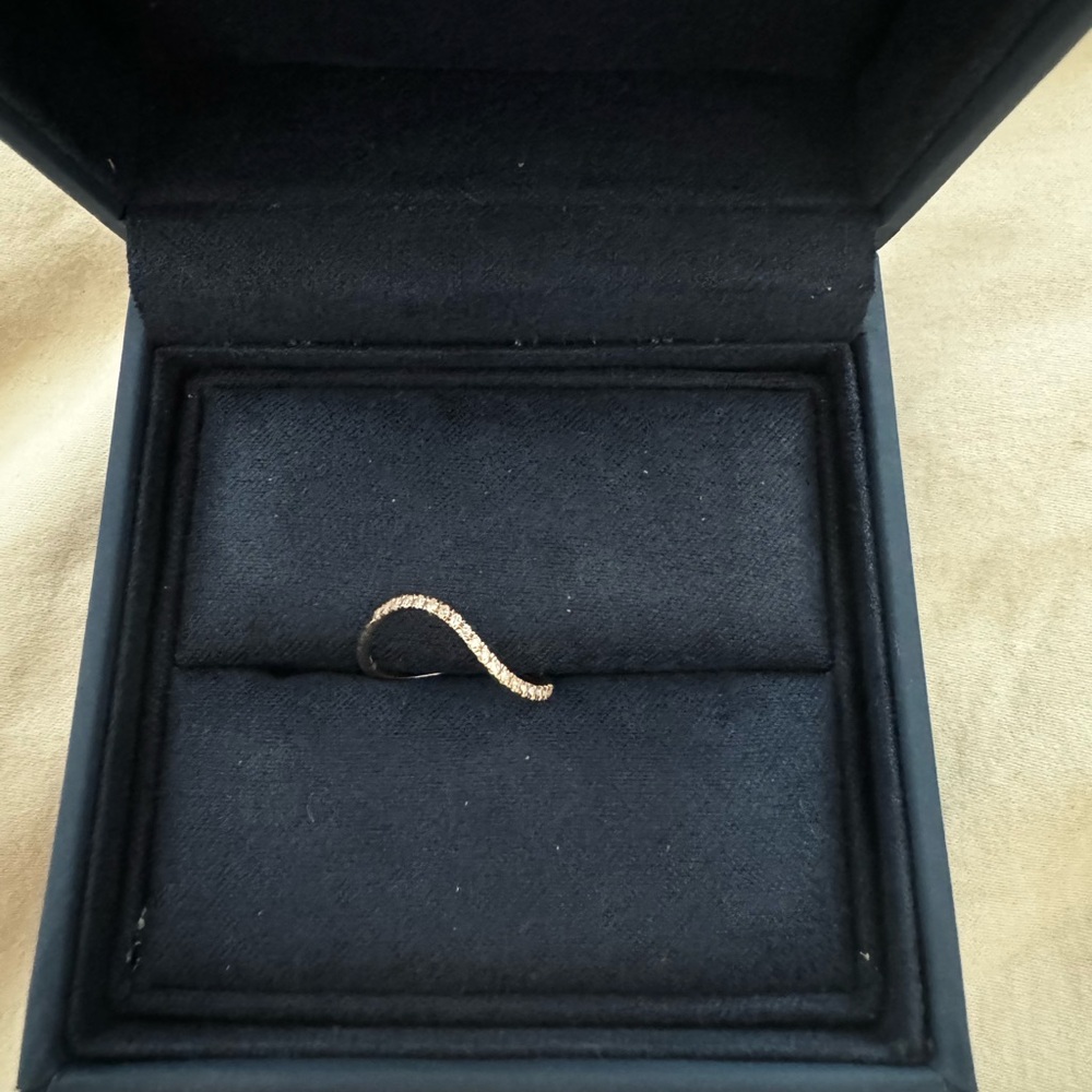 Dome Figure Pave Diamond Stacker Ring